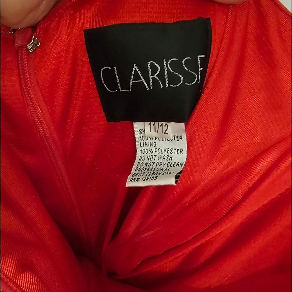 CLOSING CLOSET - SEND OFFERS!Elegant Red Strapless Evening Gown - Picture 2 of 4